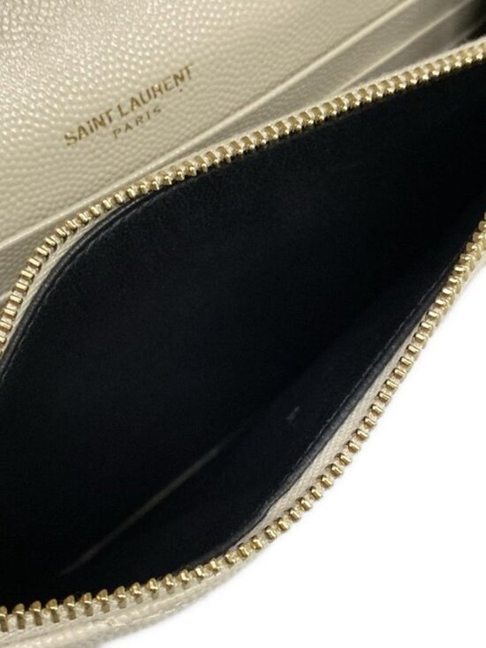 Saint Laurent Paris Wallet Cassandra Envelope Chain White - Picture 5 of 13